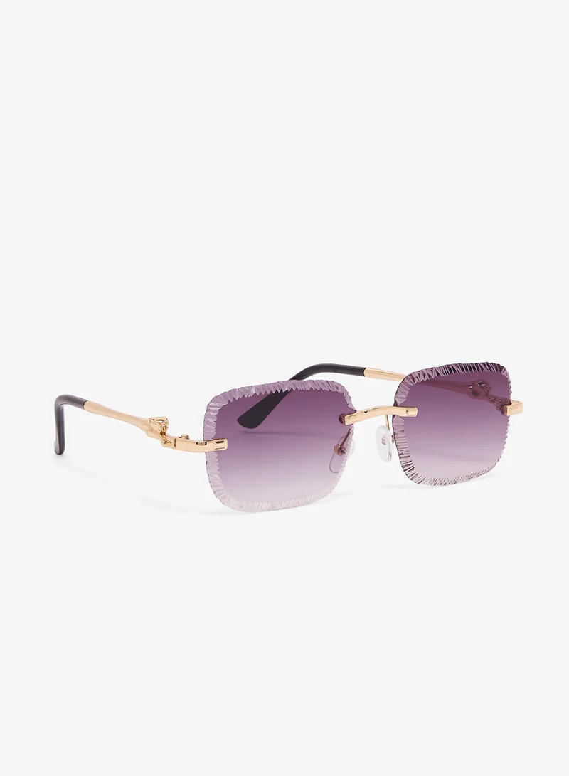 ايلا Rhinestone Embellished Square Sunglasses